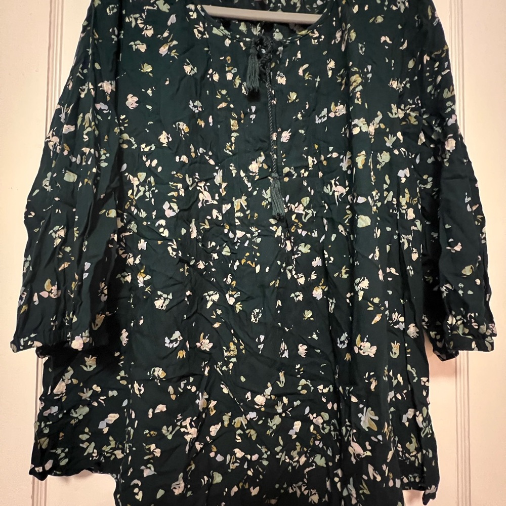 Floral Green Women's Top